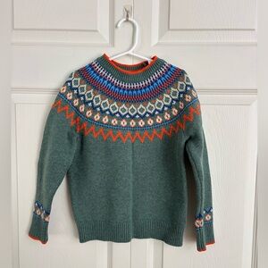 Mini Boden Fair Isle Knit Sweater Sz 5-6